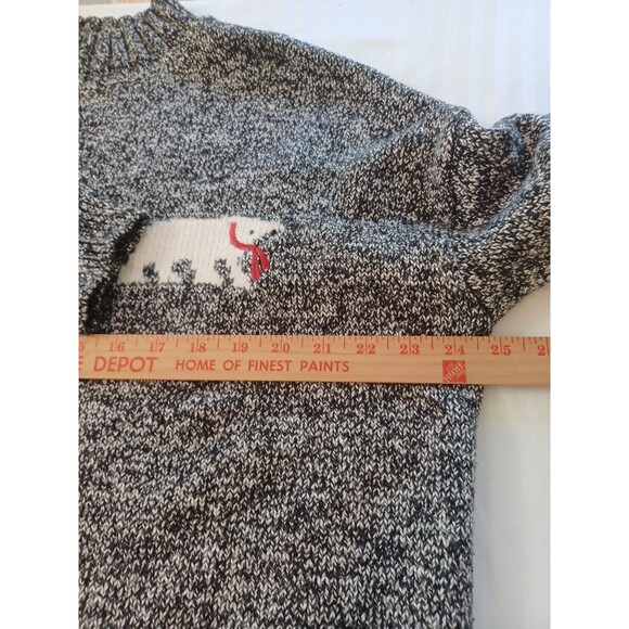 LOFT polar bear black white marled mockneck sweater XXL plus winter holiday Xmas - Picture 6 of 8